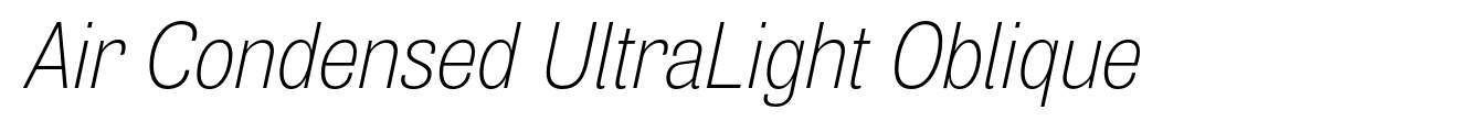 Air Condensed UltraLight Oblique
